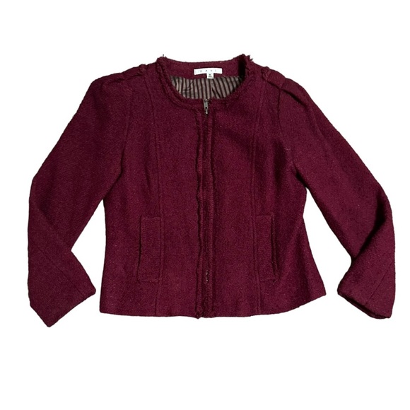CAbi Britt Boulce Merlot Red Jacket Blazer Size 6 - Picture 4 of 9